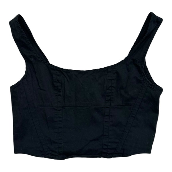 Topshop Tops - Topshop Black Zipper Corset Top Womens 6